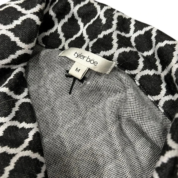 Tyler Boe Black Kim Argyle Cowl Neck Mini Sweater Dress M - Picture 3 of 4